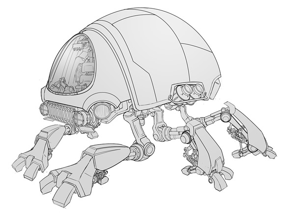 Scarab final sketch Scarab design by Roger Oda